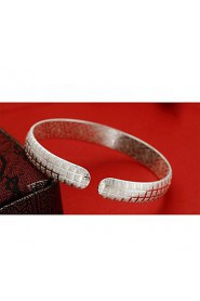 Fashion Sterling Silver Plated Bangle Women's Bracelet