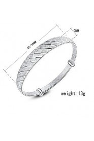 Fashion Sterling Silver Plated Bangle Women's Bracelet