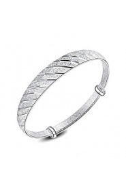 Fashion Sterling Silver Plated Bangle Women's Bracelet