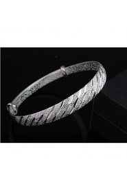 Fashion Sterling Silver Plated Bangle Women's Bracelet