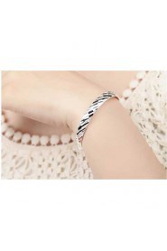 Fashion Sterling Silver Plated Bangle Women's Bracelet