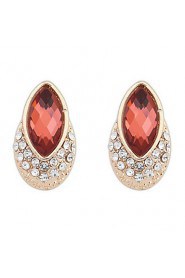 Beautiful Colorful Female Long Statement Earrings Fashion Jewelry Bridal Wedding Vintage Full Rhinestone Stud Earrings