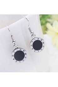 Simple Round Earrings Silver Ear Hook Dangle Drop Earrings Fashion Women Jewelry