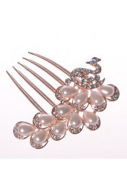 Phoenix Alloy Hair Combs With Imitation Pearl/Rhinestone Wedding/Party Headpiece