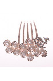 Phoenix Alloy Hair Combs With Imitation Pearl/Rhinestone Wedding/Party Headpiece