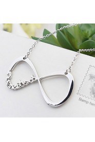 Women's Number Eight Alloy Necklace Collarbone Chain