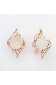 Top Promotion Women's / Couples' / Unisex Trendy Jewelry Opal Rhinestone Full Zirocn Alloy Stud Earrings