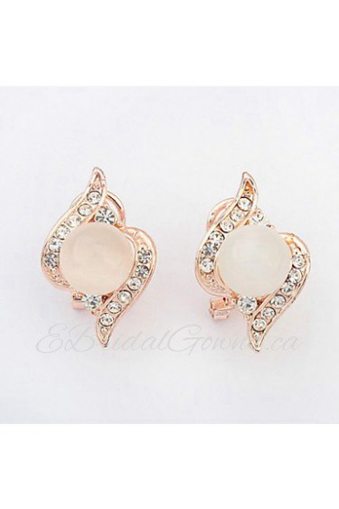 Top Promotion Women's / Couples' / Unisex Trendy Jewelry Opal Rhinestone Full Zirocn Alloy Stud Earrings