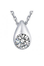 925 Silver Round Pendant With Cubic Zirconia