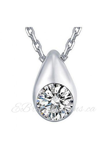 925 Silver Round Pendant With Cubic Zirconia