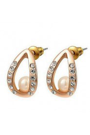 Stud Earrings Women's Alloy Earring Imitation Pearl