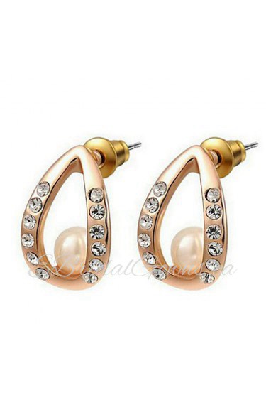 Stud Earrings Women's Alloy Earring Imitation Pearl