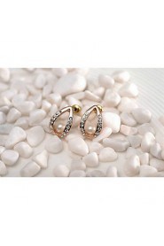 Stud Earrings Women's Alloy Earring Imitation Pearl