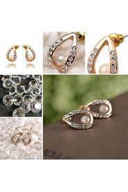 Stud Earrings Women's Alloy Earring Imitation Pearl