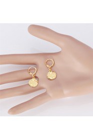 New Muslim Allah Drop Earrings for Women 18K Real Chunky Gold Platinum Plated Islamic Jewelry