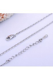 Fashion Classic Shape Rose Gold Plated Copper Alloy Chain Necklace(Gold,Rose Gold,White Gold)(1Pc)