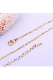 Fashion Classic Shape Rose Gold Plated Copper Alloy Chain Necklace(Gold,Rose Gold,White Gold)(1Pc)