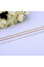 Fashion Classic Shape Rose Gold Plated Copper Alloy Chain Necklace(Gold,Rose Gold,White Gold)(1Pc)