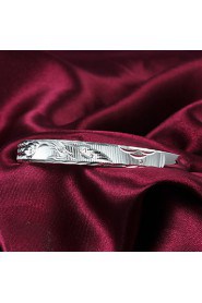 High Quality Lovely Silver Silver-Plated Fhenix Carved Bangle Bracelets