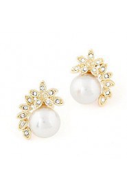 Classic Fashion Flower Pearl Temperament Earrings