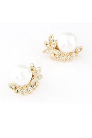 Classic Fashion Flower Pearl Temperament Earrings