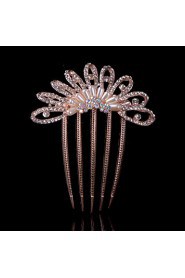 Alloy Hair Combs With Imitation Pearl/Rhinestone Wedding/Party Headpiece