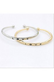 Women's Cuff Bracelet Gold / Silver / Alloy Non Stone