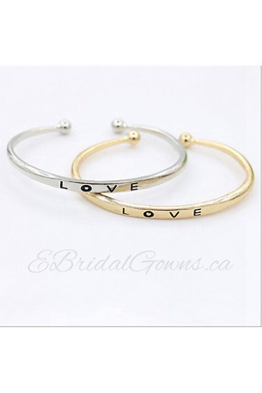 Women's Cuff Bracelet Gold / Silver / Alloy Non Stone