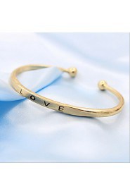 Women's Cuff Bracelet Gold / Silver / Alloy Non Stone