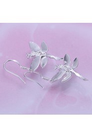 Sweet Droganfly Shape Silver Plated Earring (Silver)(1Pair)