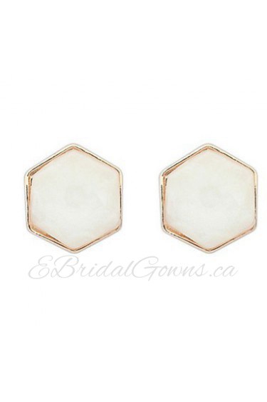 Hot Fashion Women Fine Wedding Party Jewelry Lots Colors Irregular Stone Gold Alloy Stud Earrings