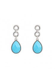 Fashion Women Nice Jewelry Charming Earrings Brand Double Round Circle Water Drop Dangle Earrings