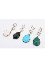 Fashion Women Nice Jewelry Charming Earrings Brand Double Round Circle Water Drop Dangle Earrings