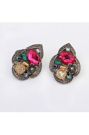 Top Fashion Jewelry Exotic Retro Personality Multicolor Alloy Stud Earrings Women Girlfriend Gifts