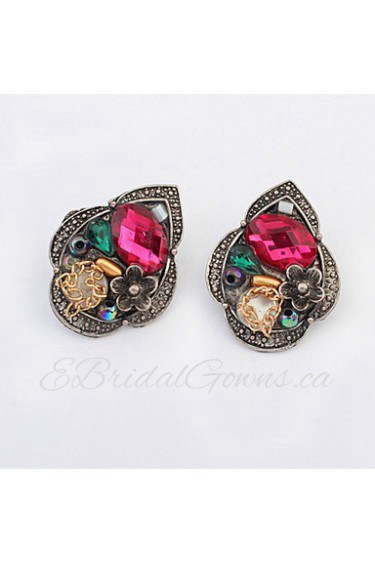 Top Fashion Jewelry Exotic Retro Personality Multicolor Alloy Stud Earrings Women Girlfriend Gifts