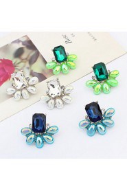 Irregular Ear Studs Green White Blue Alloy Earrings Fashion Women Wonderful Jewelry