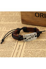 Sweet Style Arrow Shape Genuine Leather Lovely Bracelet(Random Color)(1Pc)