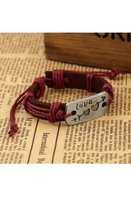 Sweet Style Arrow Shape Genuine Leather Lovely Bracelet(Random Color)(1Pc)