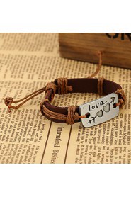 Sweet Style Arrow Shape Genuine Leather Lovely Bracelet(Random Color)(1Pc)