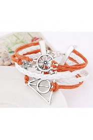 Women's European Style Retro Simple Triangle Arrow Anchor Multilayer Fashion Bracelet