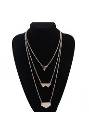 Women's Irregular Shape Sequin Gold Necklace