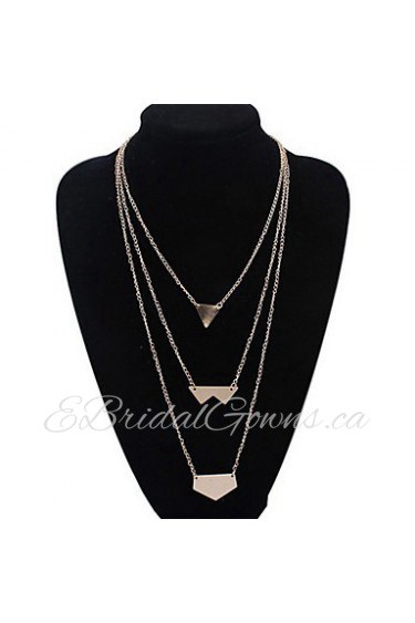 Women's Irregular Shape Sequin Gold Necklace