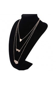 Women's Irregular Shape Sequin Gold Necklace