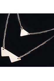 Women's Irregular Shape Sequin Gold Necklace