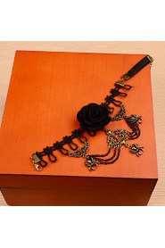 Vintage Black Rose Spider Bracelet