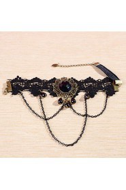 Vintage Lolita Gem Tassel Chain Bracelet