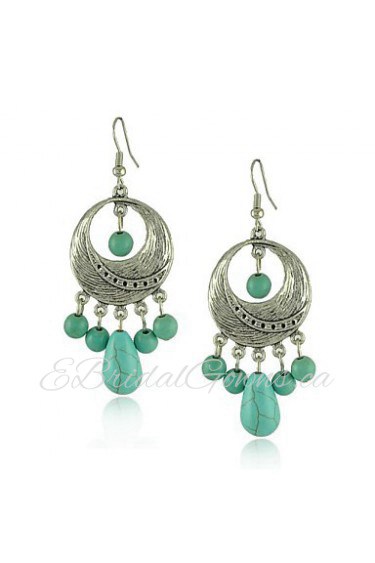 Drop Earrings Women's Alloy Earring Turquoise