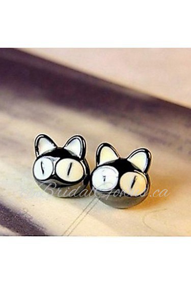 Fashion Lovely Big Eyes Small Cats Earrings