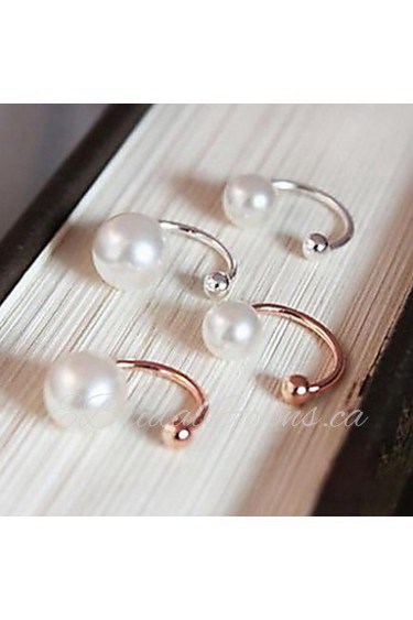 Korea's Pearl Ear Bones Clip Without Ear Pierced Earrings