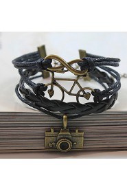 Unisex Chain Bracelet Silver / Alloy / Leather / Rope Non Stone